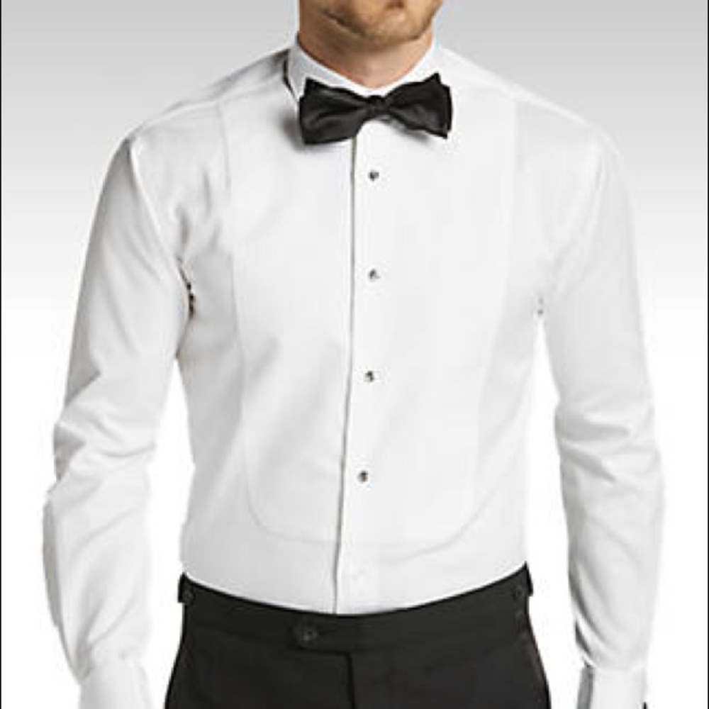 Joseph Abboud Slim Fit White Tuxedo Dress Shirt